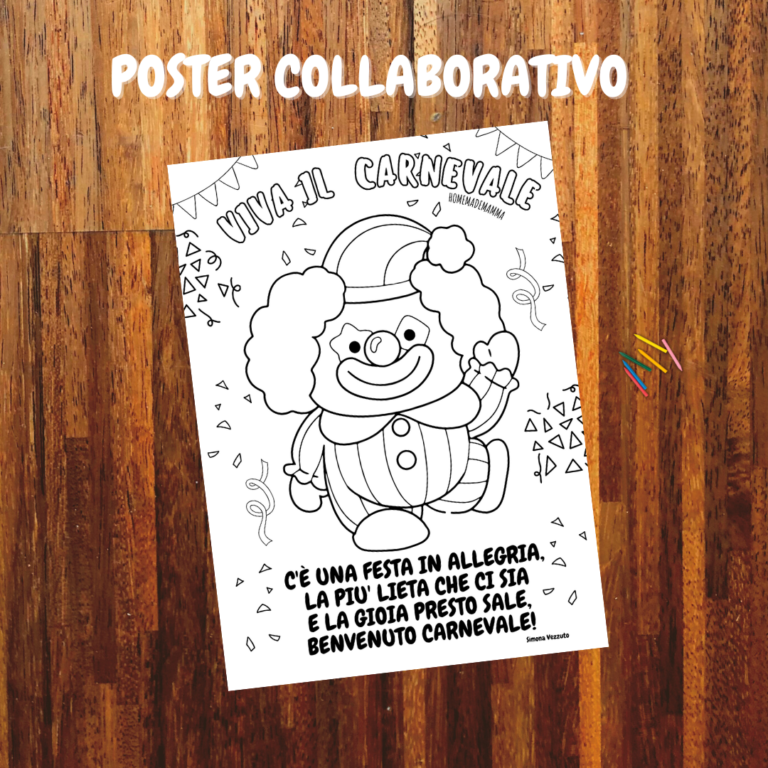 Attivit Di Carnevale Il Poster Da Colorare